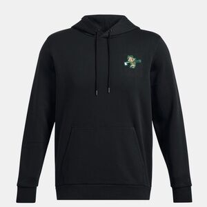 Under Armour Embroidered Black Hoodie UA Fleece Goin' Under Size Medium Golf